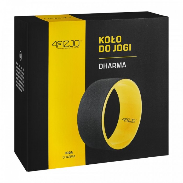 Колесо для йоги и фитнеса 4FIZJO Dharma XXL Black/Yellow (P-5907739310415)