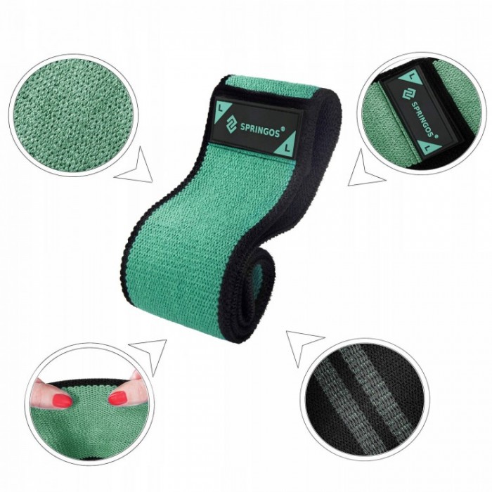 Тканинна резинка для фітнесу Springos Hip Band Size L FA0111