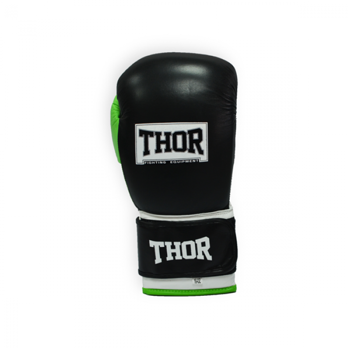 Боксерські рукавички THOR TYPHOON 12oz / PU / чорно-зелено-білі