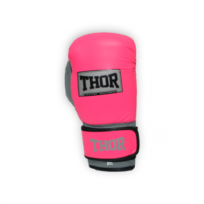Боксерські рукавички THOR TYPHOON 14oz / PU / рожево-біло-сірі