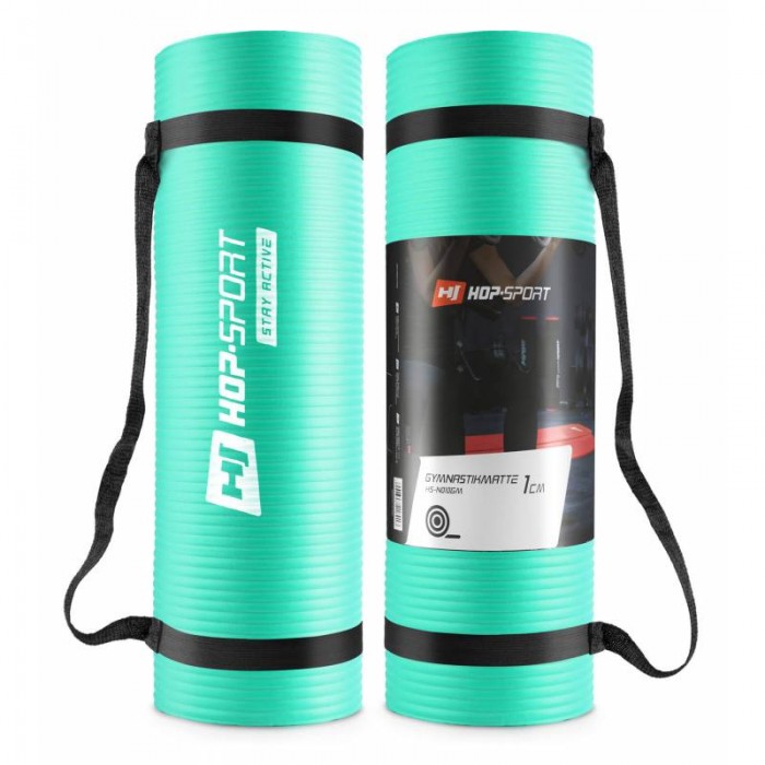Коврик для фитнеса и йоги Hop-Sport HS-N010GM 1 см мятный