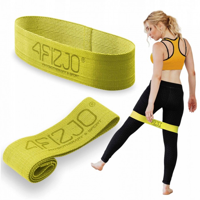 Резинка для фитнеса и спорта тканевая 4FIZJO Flex Band 23-29 кг Yellow (P-5907739311702)