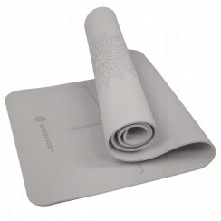 Коврик для йоги (Yoga mat) Springos TPE 6 мм YG0017 Grey с разметкой