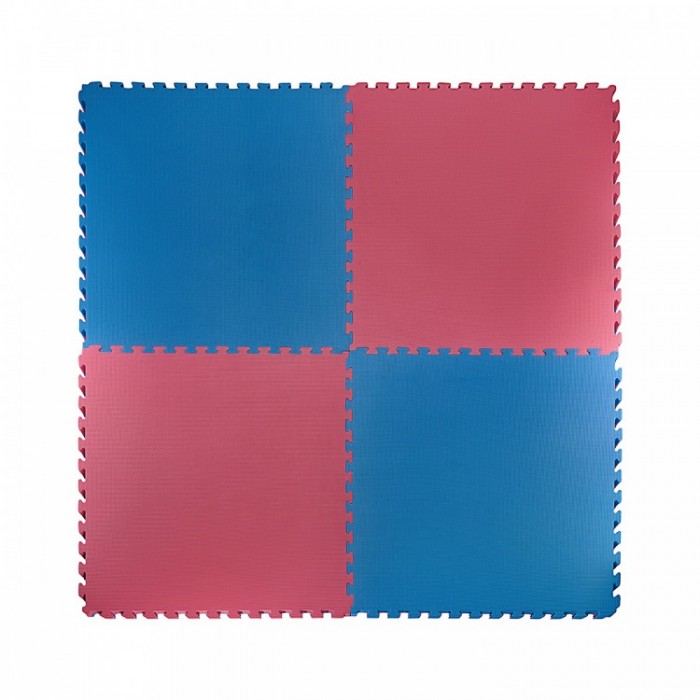 Мат-пазл (ласточкин хвіст) 4FIZJO Mat Puzzle EVA 100 x 100 x 2 cм 1шт Blue/Red (P-5907739310002)