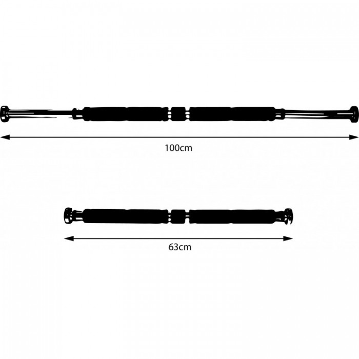 Турник в дверной проем раздвижной SportVida 63-100 см SV-HK0276