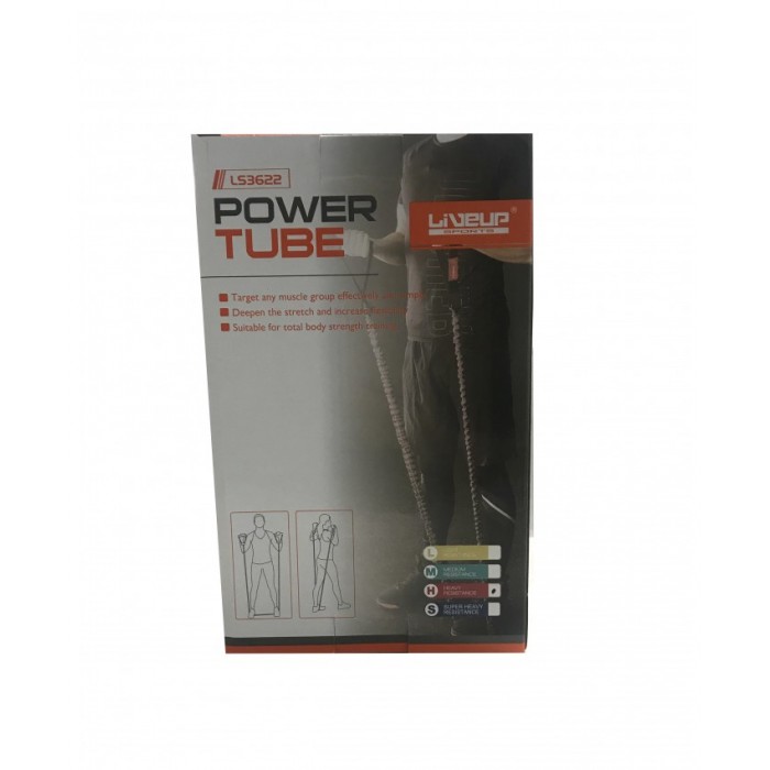 Еспандер гумовий трубчастий із ручками LiveUp TONING TUBE LS3622