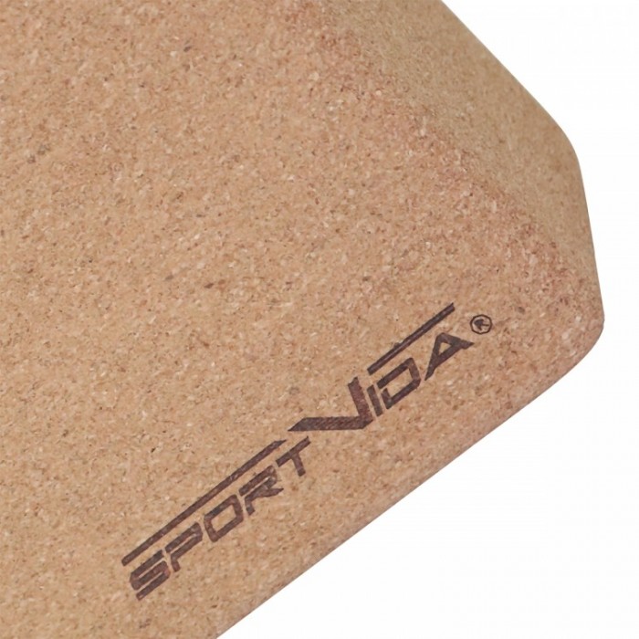Блок для йоги (цегла) c коркового дерева SportVida SV-HK0316