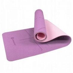 Коврик для йоги (Yoga mat) Springos TPE 6 мм YG0015 Purple/Pink с разметкой
