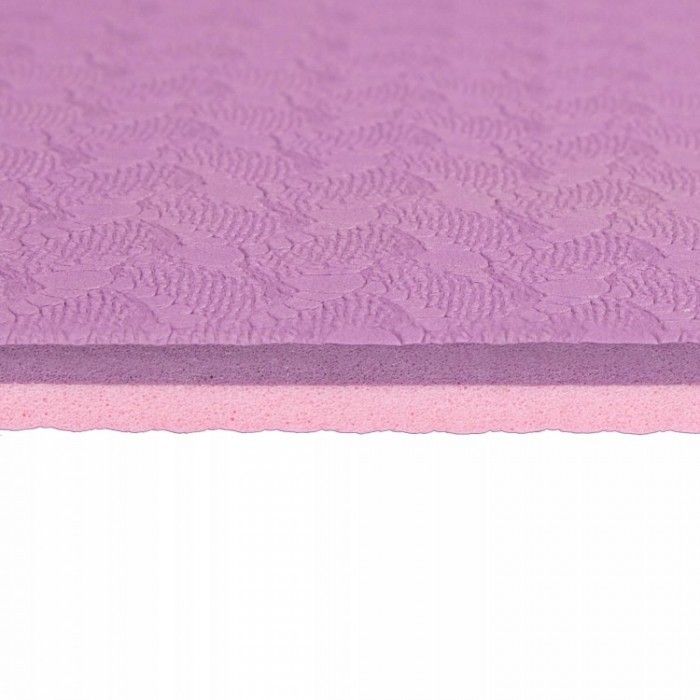 Килимок для йоги (Yoga mat) Springos TPE 6 мм YG0015 Purple/Pink з розміткою