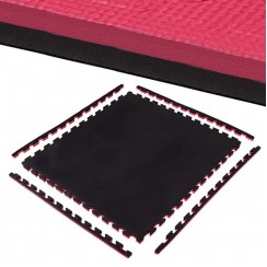 Мат-пазл (ластівчин хвіст) Springos Mat Puzzle EVA 100 x 100 x 2 cм FM0007 Black / Red