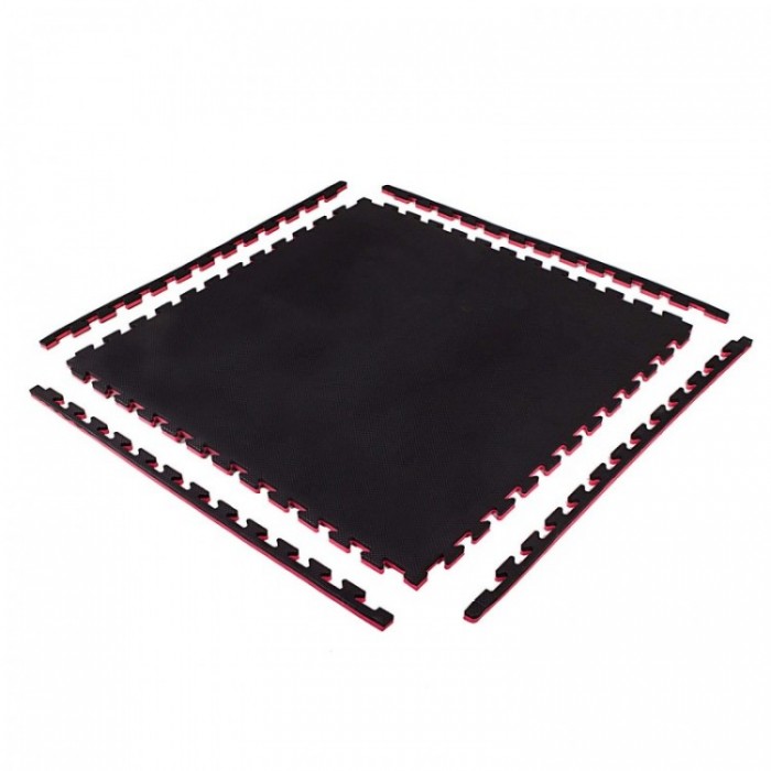 Мат-пазл (ластівчин хвіст) Springos Mat Puzzle EVA 100 x 100 x 2 cм FM0007 Black / Red