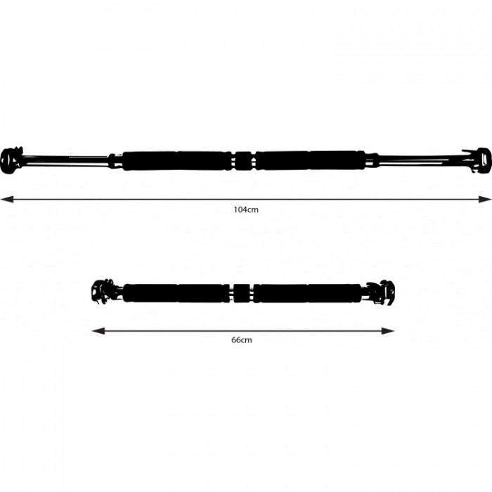 Турник в дверной проем раздвижной SportVida 66-104 см SV-HK0279