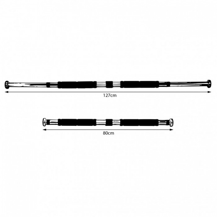 Турник в дверной проем раздвижной SportVida 80-127 см SV-HK0278