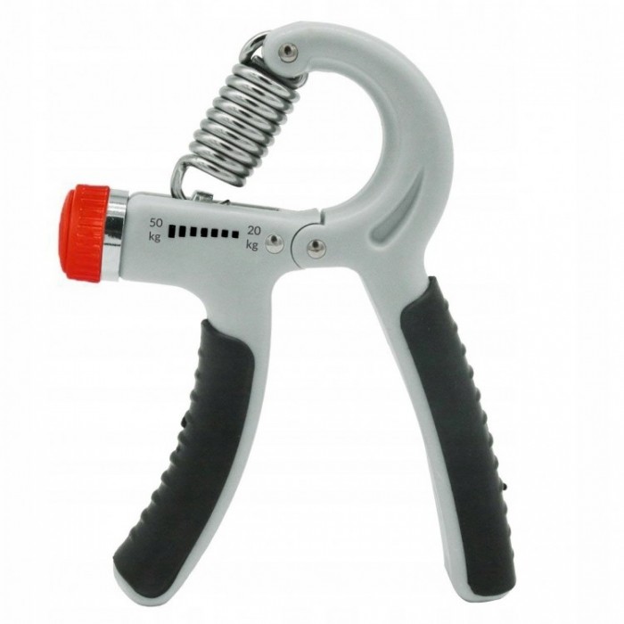 Еспандер кистьовий пружинний з регульованим навантаженням Springos 20-50 кг FA0034 Grey / Black