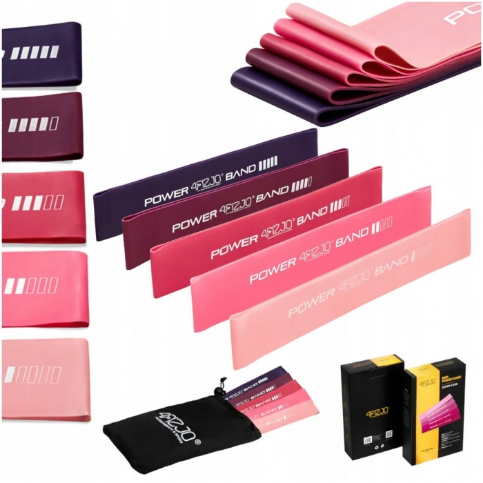 Резинки для фітнесу 4FIZJO Mini Power Band набір 5 шт 1-20 кг Pink (P-5907739311443)
