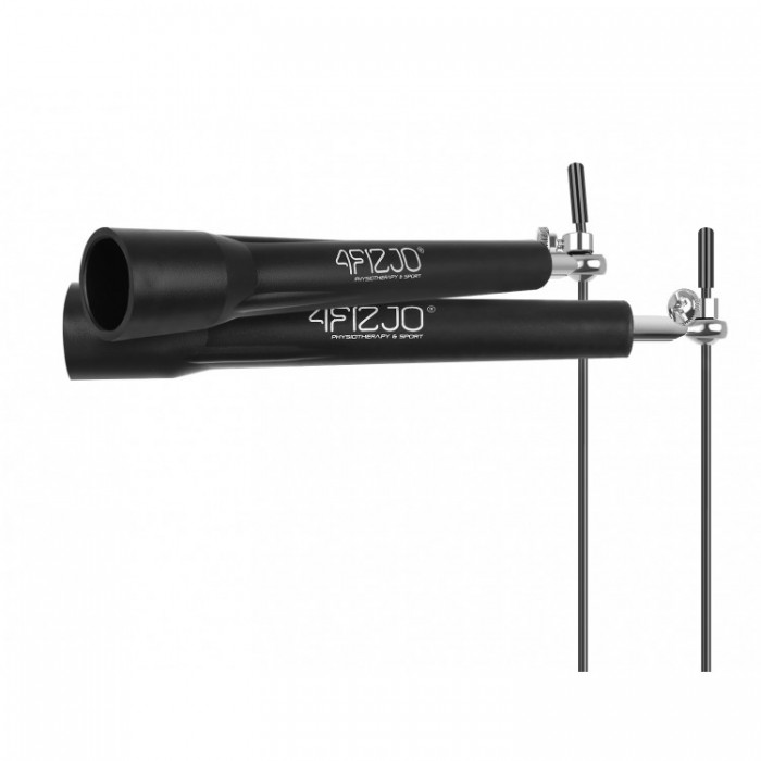 Скакалка скоростная для кроссфита 4FIZJO Standard+ Black (P-5907739311528)