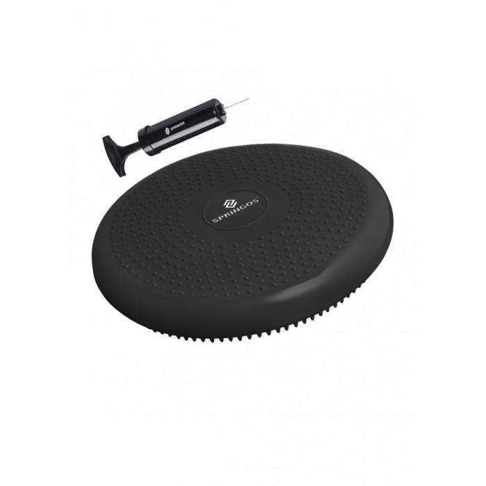 Балансировочная подушка (сенсомоторна) масажна Springos FA0080 Black