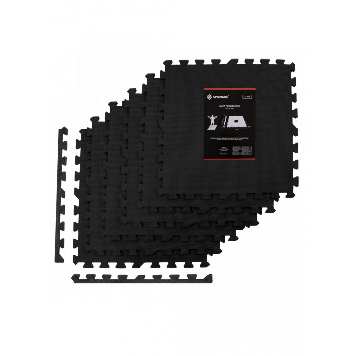 Мат-пазл (ластівчин хвіст) Springos Mat Puzzle EVA 180 x 120 x 1.2 cм FM0003 Black