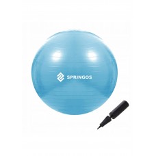 Мяч для фитнеса (фитбол) Springos 55 см Anti-Burst FB0006 Sky Blue