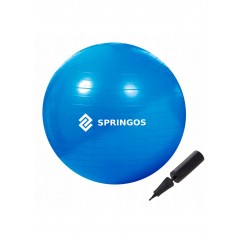 М'яч для фітнесу (фітбол) Springos 85 см Anti-Burst FB0009 Blue