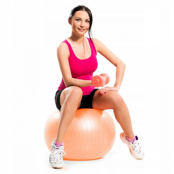 Мяч для фитнеса (фитбол) Springos 55 см Anti-Burst FB0010 Orange