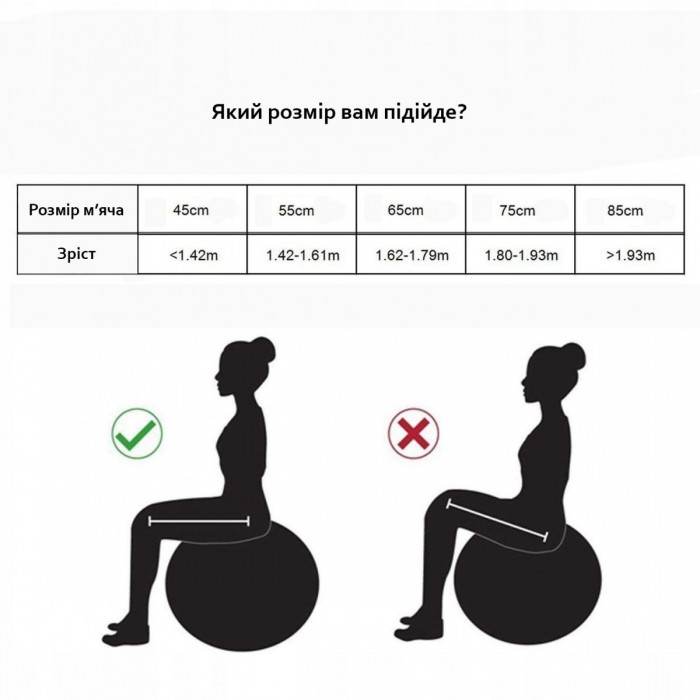 Мяч для фитнеса (фитбол) Springos 55 см Anti-Burst FB0010 Orange