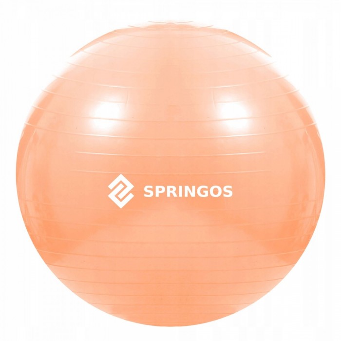 Мяч для фитнеса (фитбол) Springos 55 см Anti-Burst FB0010 Orange