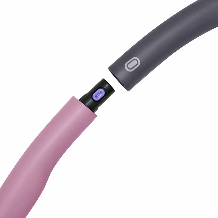 Хулахуп обруч массажный Hula Hoop SportVida 100 см 1.2 кг SV-HK0338 Grey/Pink