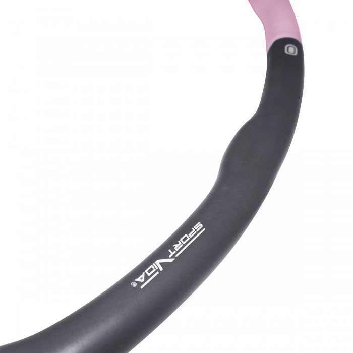 Хулахуп обруч массажный Hula Hoop SportVida 100 см 1.2 кг SV-HK0338 Grey/Pink