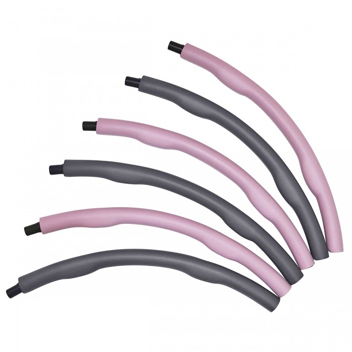 Хулахуп обруч массажный Hula Hoop SportVida 100 см 1.2 кг SV-HK0338 Grey/Pink