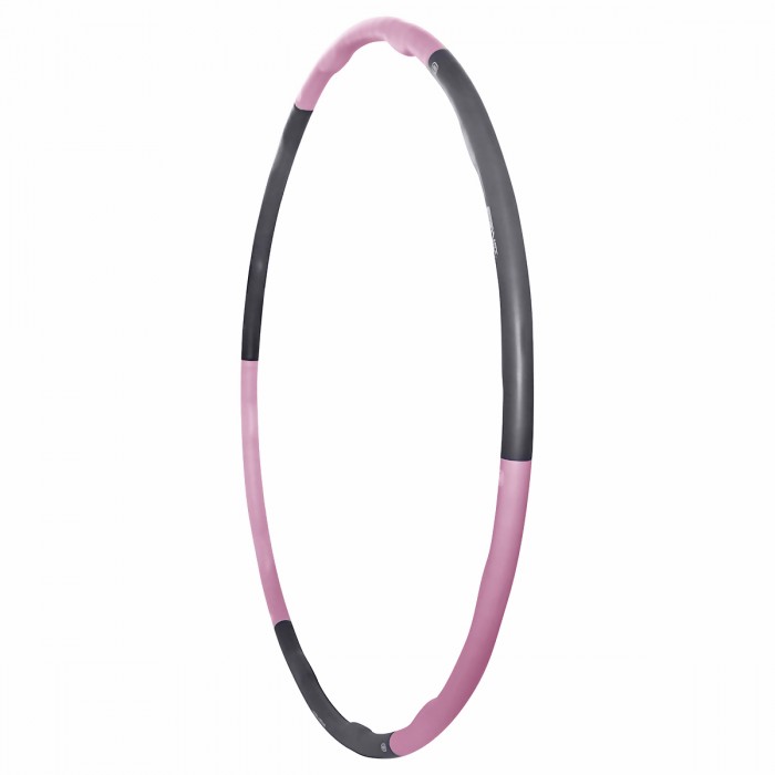 Хулахуп обруч массажный Hula Hoop SportVida 100 см 1.2 кг SV-HK0338 Grey/Pink