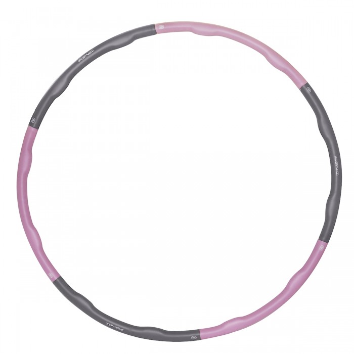 Хулахуп обруч массажный Hula Hoop SportVida 100 см 1.2 кг SV-HK0338 Grey/Pink