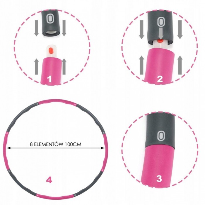 Хулахуп обруч для похудения массажный 100 см 1 кг Springos FA0067