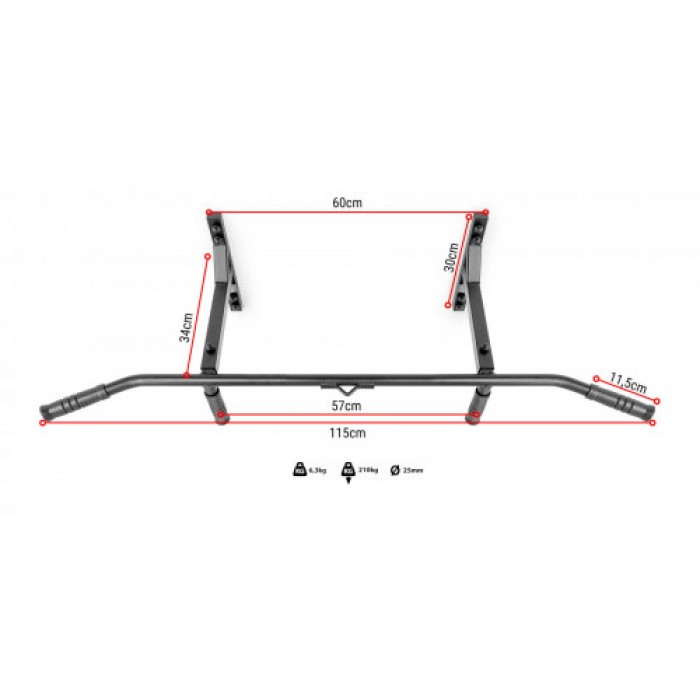 Турнік на стіну та стелю Trex Sport TX-23 для дому