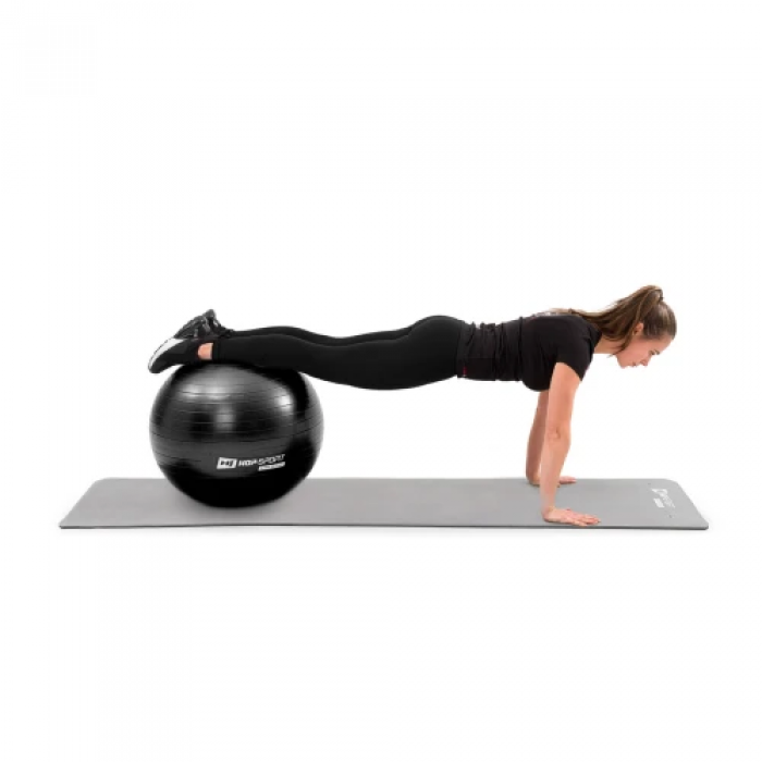 Фитбол Hop-Sport 75см черный + насос 2020