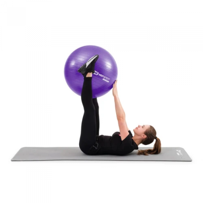 Фитбол Hop-Sport 85см фиолетовый + насос 2020