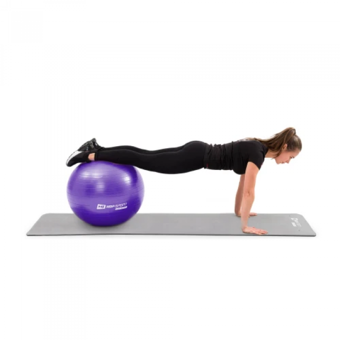 Фитбол Hop-Sport 85см фиолетовый + насос 2020