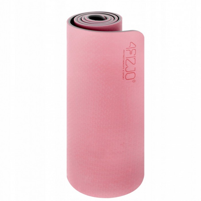 Килимок (мат) спортивний 4FIZJO TPE 180 x 60 x 1 см для йоги та фітнесу Pink/Grey (P-5907739311900)