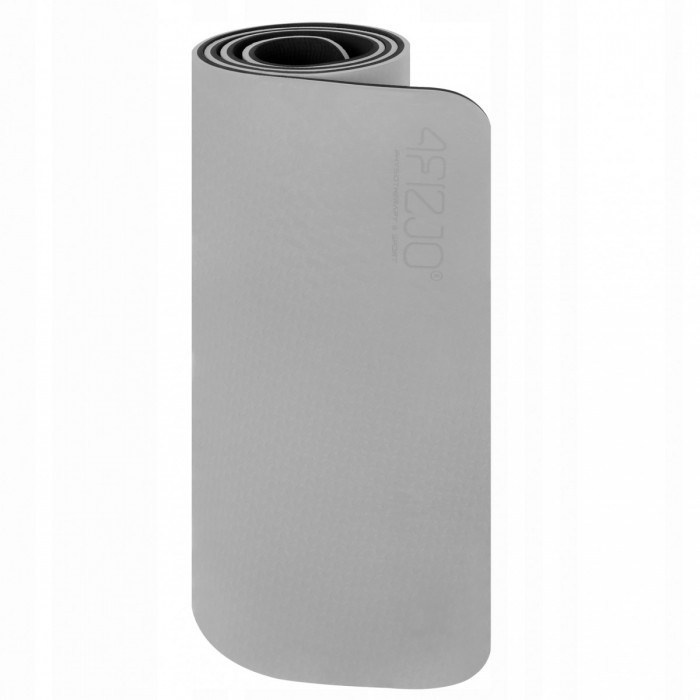 Килимок (мат) спортивний 4FIZJO TPE 180 x 60 x 1 см для йоги та фітнесу Grey/Black (P-5907739311931)