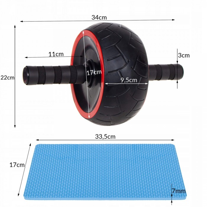 Ролик (колесо) для преса Springos AB Wheel FA5020 Black / Red