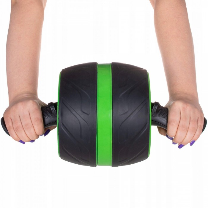 Ролик (колесо) для пресса с возвратным механизмом Springos AB Wheel FA5010 Black/Green