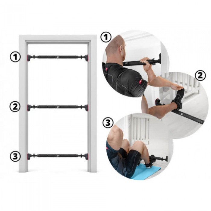 Турнік у дверний отвір розсувний 70-100 см Hop-Sport HS-M070DP