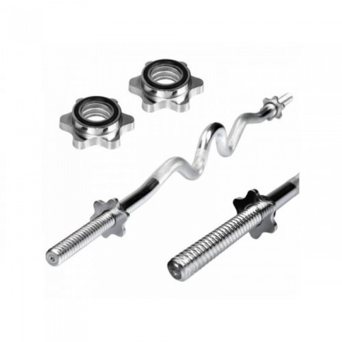 Набір Elitum TITAN штанга і гантелі з млинцями 38 кг з W- або Z-образним грифом