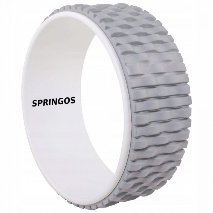 Колесо для йоги та фітнесу Springos Dharma FA0205 Grey / White