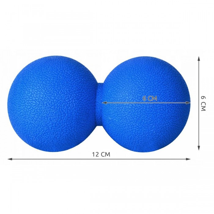 Массажный мяч двойной Springos Lacrosse Double Ball 6 x 12 см FA0024 синий