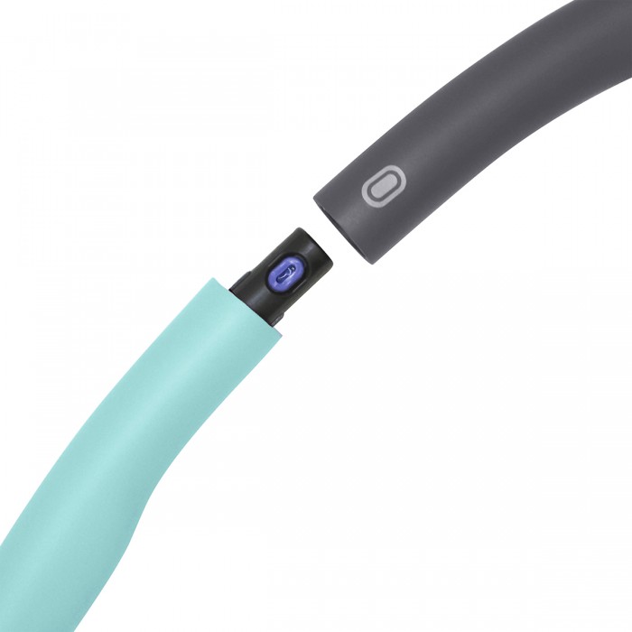 Хулахуп обруч для похудения массажный SportVida 100 см 1.2 кг SV-HK0337 Grey/Sky Blue