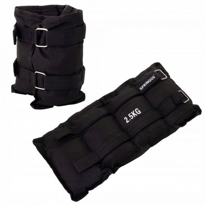Утяжелители-манжеты для ног и рук Springos 2 x 2.5 кг FA0007