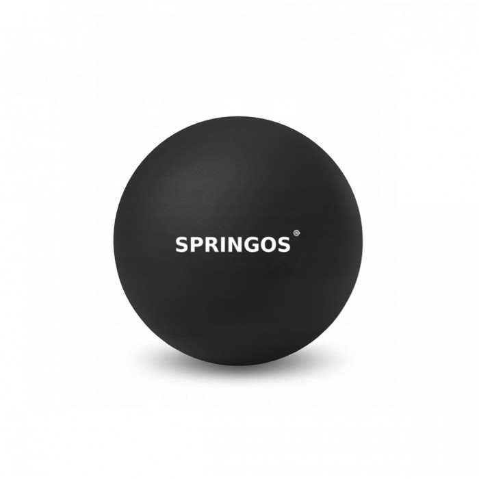 Массажный мяч Springos Lacrosse Ball 6.5 см FA0050, массажер для спины, ног, шеи, мфр