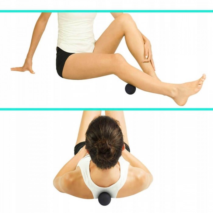 Массажный мяч Springos Lacrosse Ball 6.5 см FA0050, массажер для спины, ног, шеи, мфр