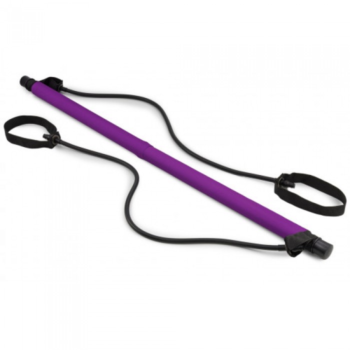 Тренувальна палиця з еспандерами Hop-Sport HS-T090GS Фіолетова